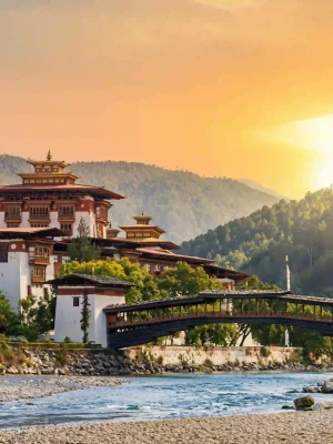 16029105-punakha-dzong-at-sunset